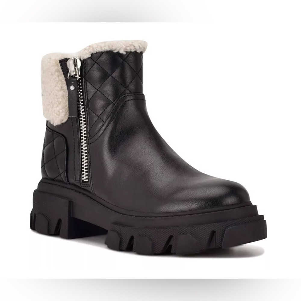 Nine West Colbee Quilted Black Snow Boots